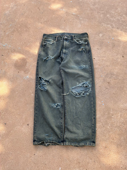 Baggy mud denim